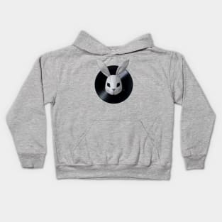 SpinSpinBunny Bunny Record Logo Kids Hoodie